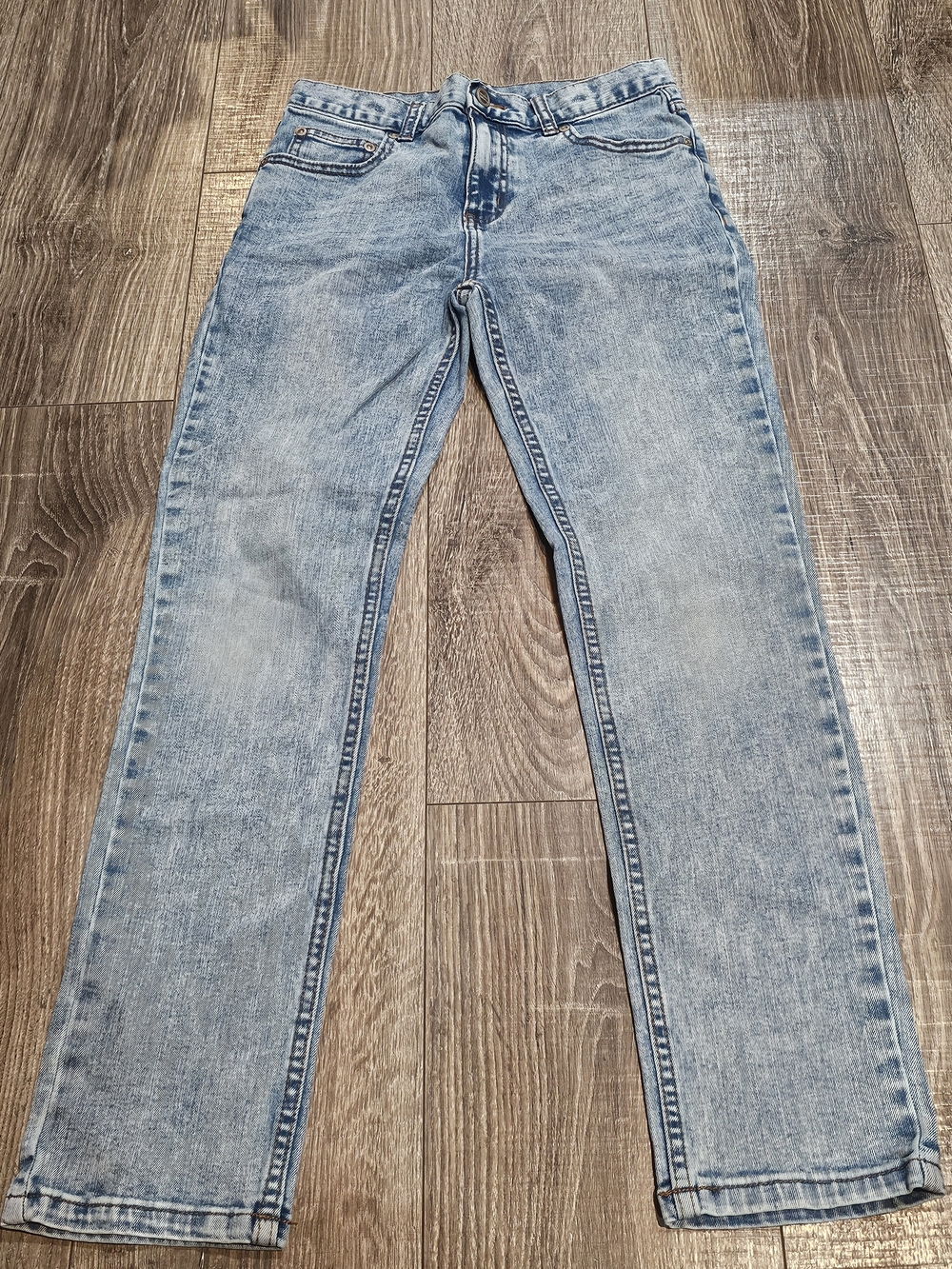 wonder nation Washed Light Blue Straight Leg Jeans Size Slim 14